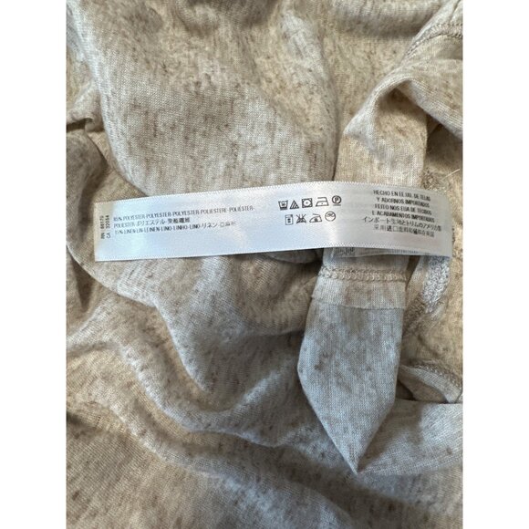 Free People Intimately Beige Heathered Long Sleeve Turtleneck Tunic Top Womens M - Picture 7 of 8